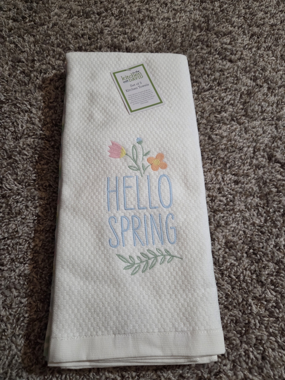 In The Kitchen With David - Spring Kitchen Towel Set Of 3